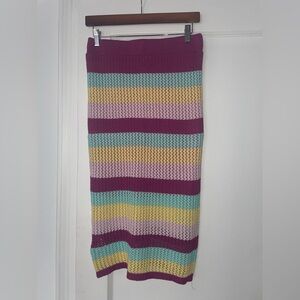 BCBGeneration Multicolor Striped Maxi Skirt
